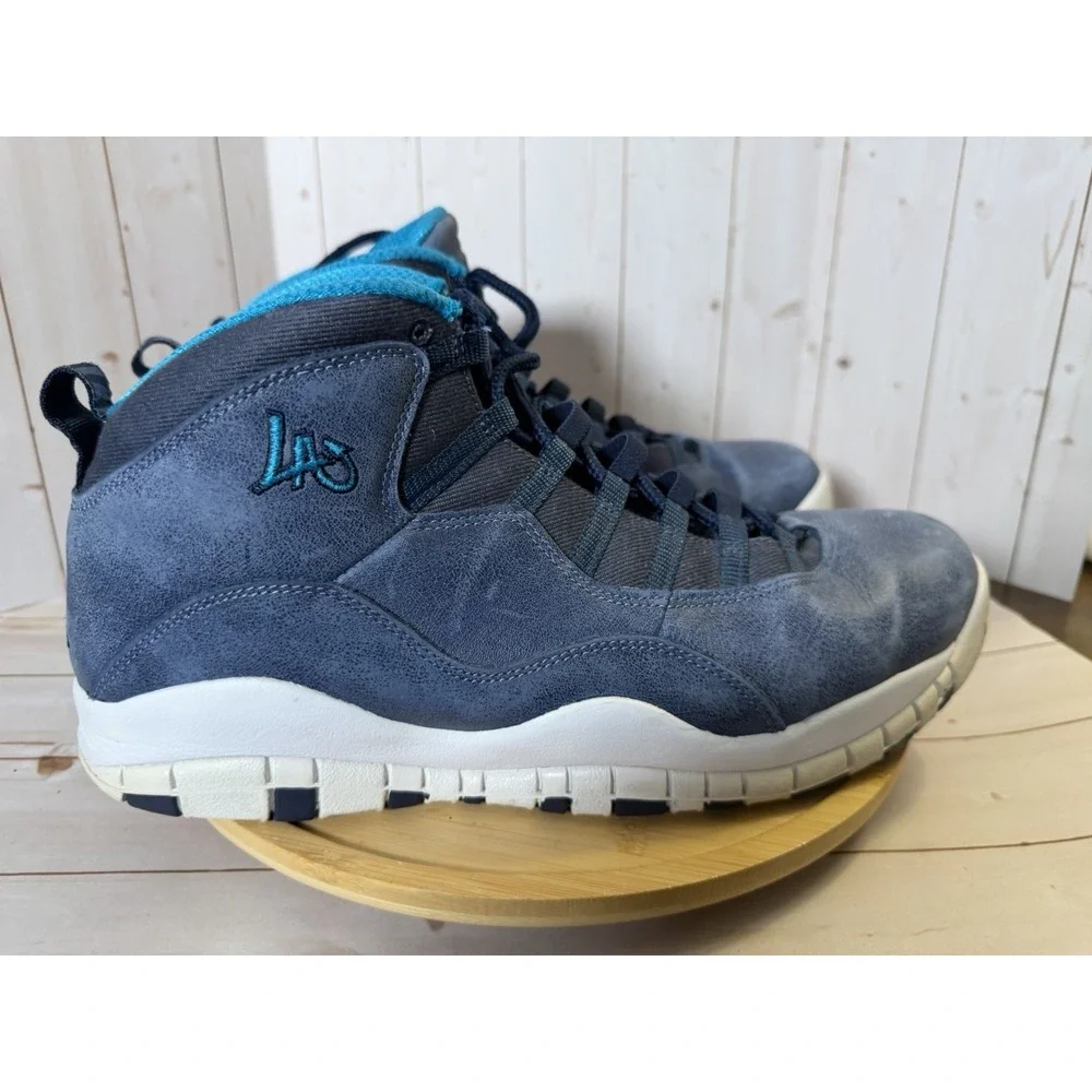 Nike Air Jordan 10 Retro Los Angeles 310805-404 City Pack Ocean Fog Mens 12.5